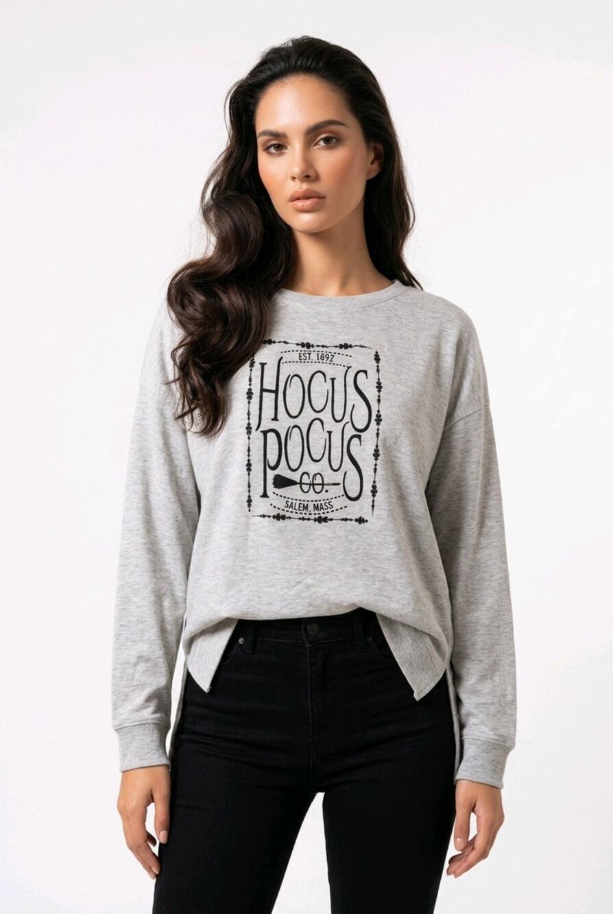 Marled Hocus Pocus Salem Massachusetts Graphic Sweatshirt Women's Large NWOT